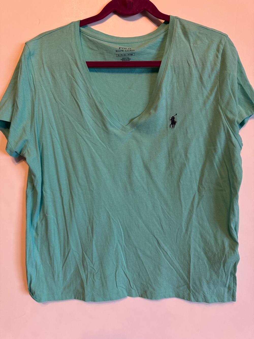 Polo by Ralph Lauren Turquoise V-Neck Short Sleeve Tee